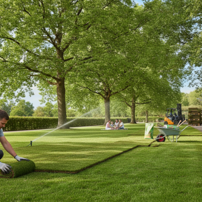 Onderhoud en verzorging van gras onder bomen